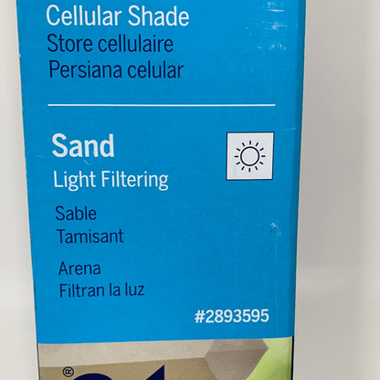 LEVOLOR 48-in x 72-in Sand Light Filtering Cordless Cellular Shade