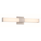 Minka Lavery 5074-L Vantage 24" Wide Adjustable CCT LED Bath Bar with White Rectangular Shade Brushed Nickel