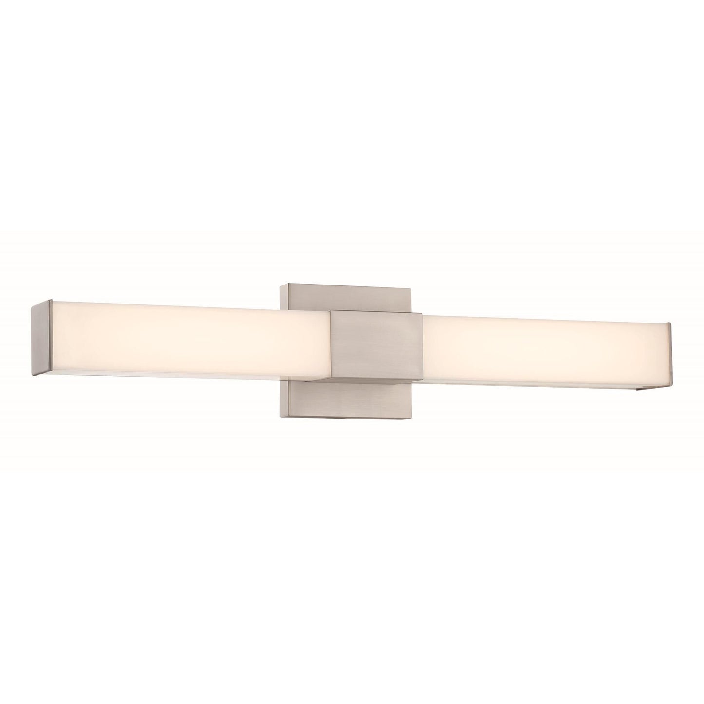 Minka Lavery 5074-L Vantage 24" Wide Adjustable CCT LED Bath Bar with White Rectangular Shade Brushed Nickel