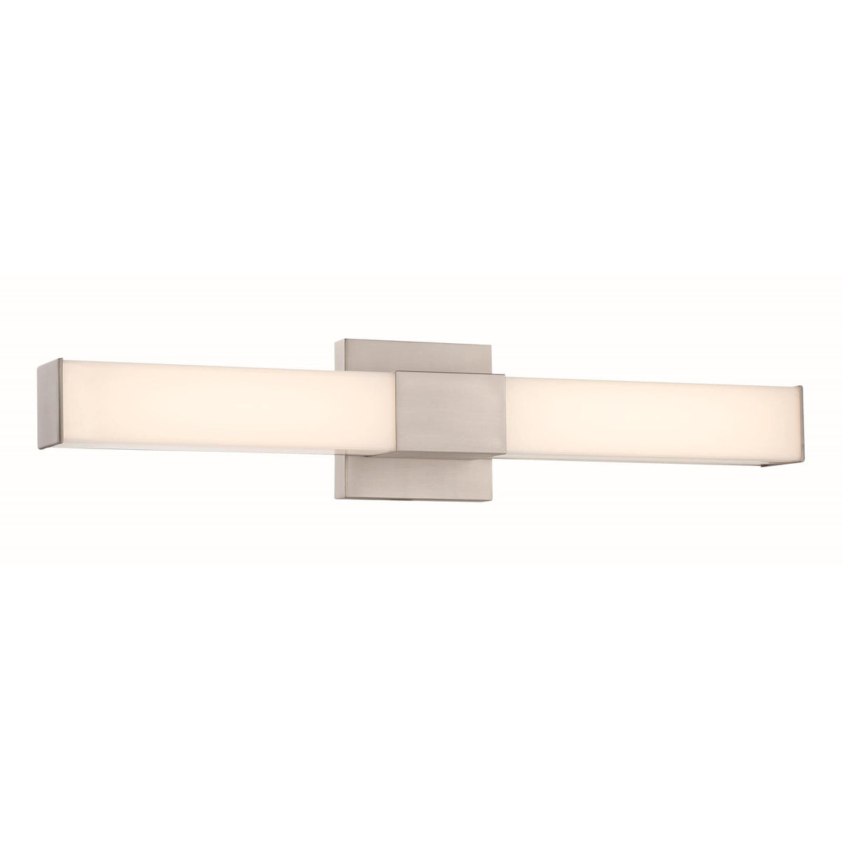 Minka Lavery 5074-L Vantage 24" Wide Adjustable CCT LED Bath Bar with White Rectangular Shade Brushed Nickel