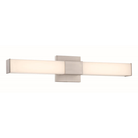 Minka Lavery 5074-L Vantage 24" Wide Adjustable CCT LED Bath Bar with White Rectangular Shade Brushed Nickel