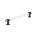 Amerock BP36661 Glacio 8 Inch Center to Center Bar Cabinet Pull Clear / Oil-Rubbed Bronze