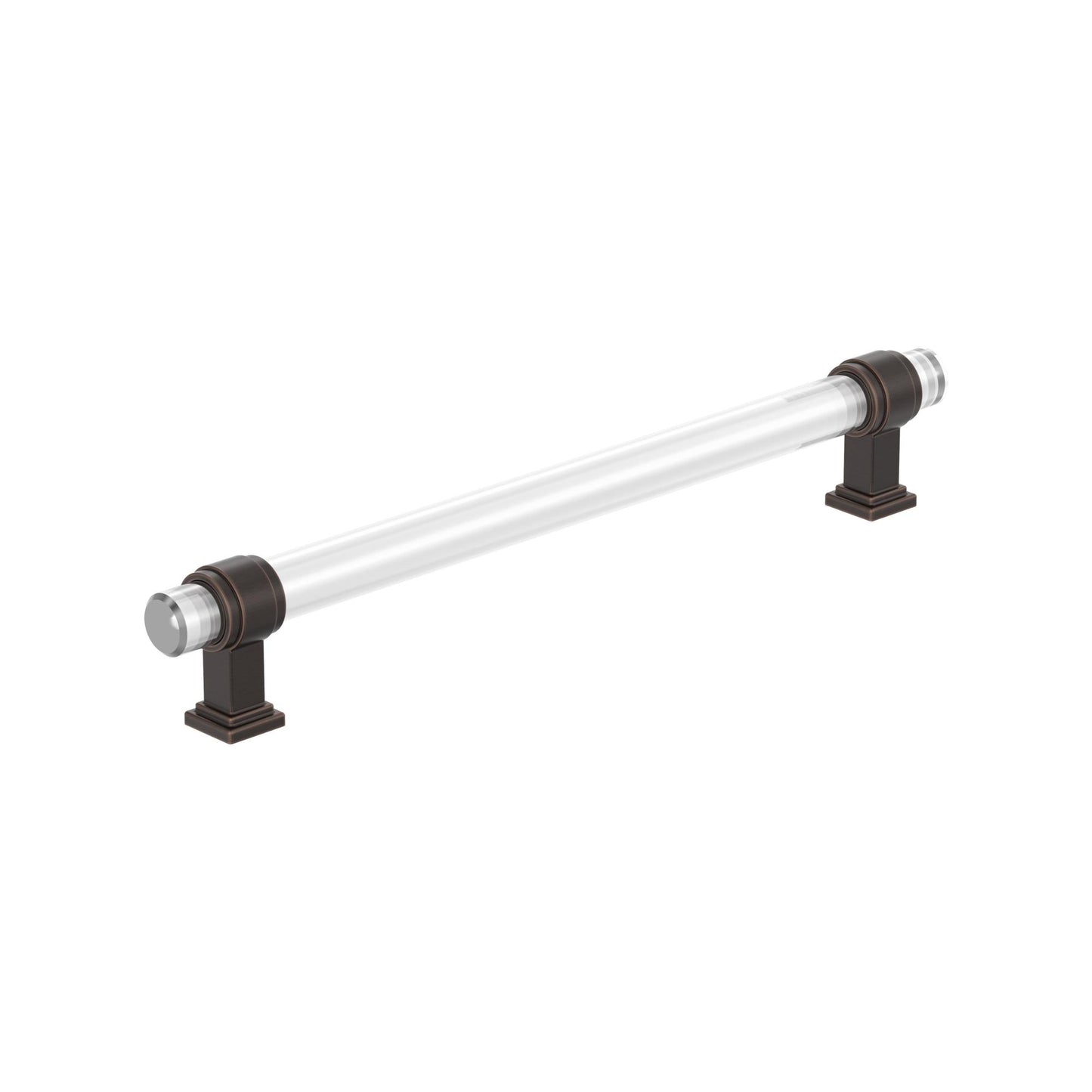 Amerock BP36661 Glacio 8 Inch Center to Center Bar Cabinet Pull Clear / Oil-Rubbed Bronze