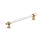 Amerock BP36661CCZ | Clear/Champagne Bronze Cabinet Pull | 8 inch (203 mm) Center-to-Center Cabinet Handle | Glacio | Drawer Pull | Kitchen Cabinet Handle | Furniture Hardware