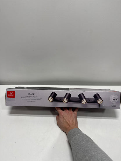Minimalist 1.8 Ft. Matte Black Plug-in Indoor Track Lighting Kit with Step Heads