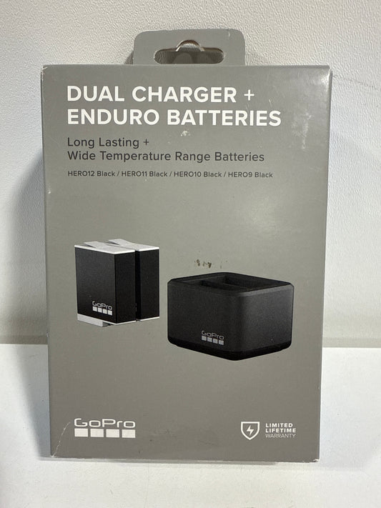 GoPro Enduro Dual Battery Charger & Battery Compatible with HERO12, HERO11, HERO10 and HERO9 - Black
