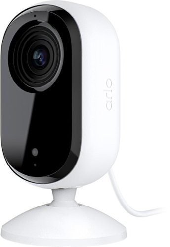 Arlo - Essential 1-Camera Indoor Wired HD Security Camera (2nd Generation) with Automated Privacy Shield - White