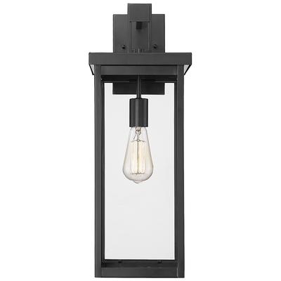 Powder Coated Black One Light Outdoor Wall Sconce from the Barkeley Collection