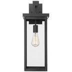 Powder Coated Black One Light Outdoor Wall Sconce from the Barkeley Collection