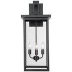 Barkeley 4-Light 11 in. Powder Coated Black Outdoor with Clear Glass
