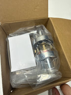 Miseno MLK1012 Elkton Round Rod Single Cylinder Keyed Entry Door Lever Set Polished Chrome Door Hardware Door Levers Keyed Entry