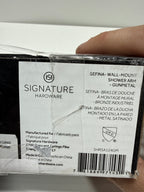 Signature Hardware 953989 12-1/2" Wall Mounted Shower Arm - Gunmetal