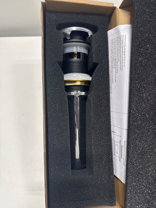 VIGO 1-3/4 in. Bathroom Sink Pop-up Drain with Overflow in Matte Black - VG16002MB