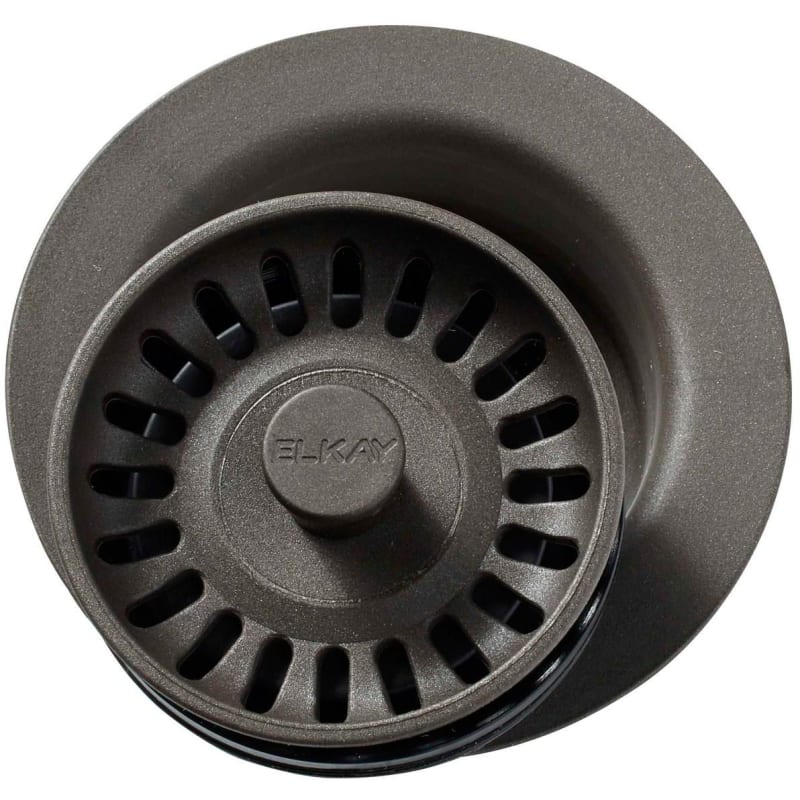 Polymer Disposer Fitting for 3-1/2 in. Sink Drain Opening in Chestnut