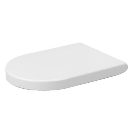 Duravit 0063390000 Starck 3 Elongated Closed-Front Toilet Seat with Soft Close Accessory White