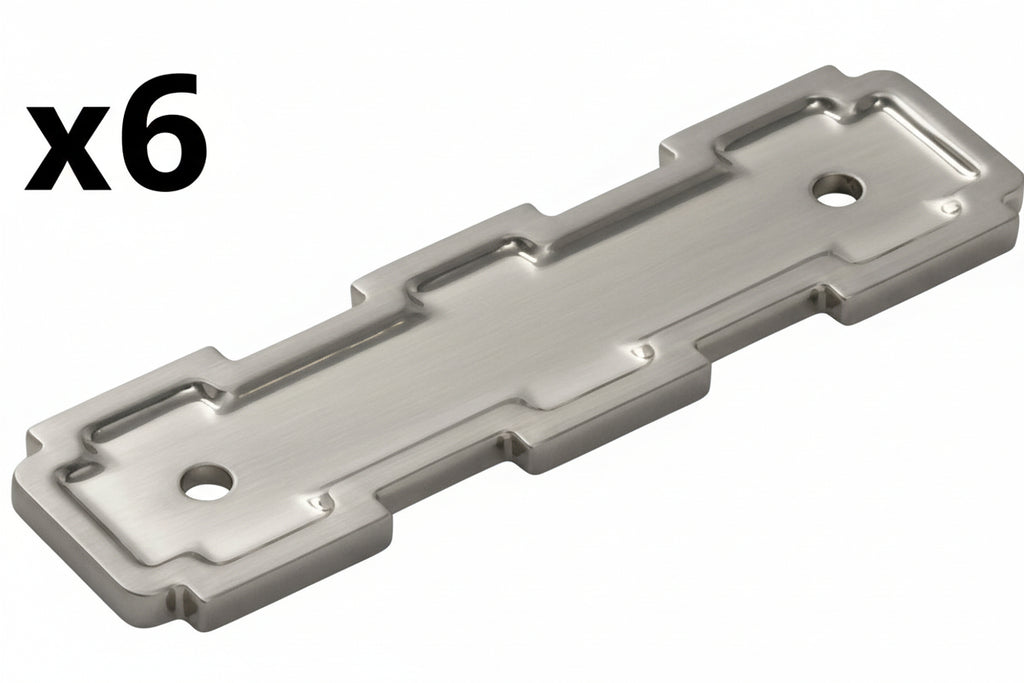 6 x Belwith Keeler B077996 Coventry 3’’ Center to Center Cabinet Pull Backplate Satin Nickel - *Tools Hardware & Misc