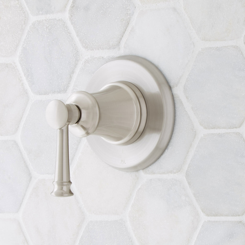 Signature Hardware 948692-LV Beasley Single Handle 6 Function Diverter Valve Trim - Less Valve Brushed Nickel Showers