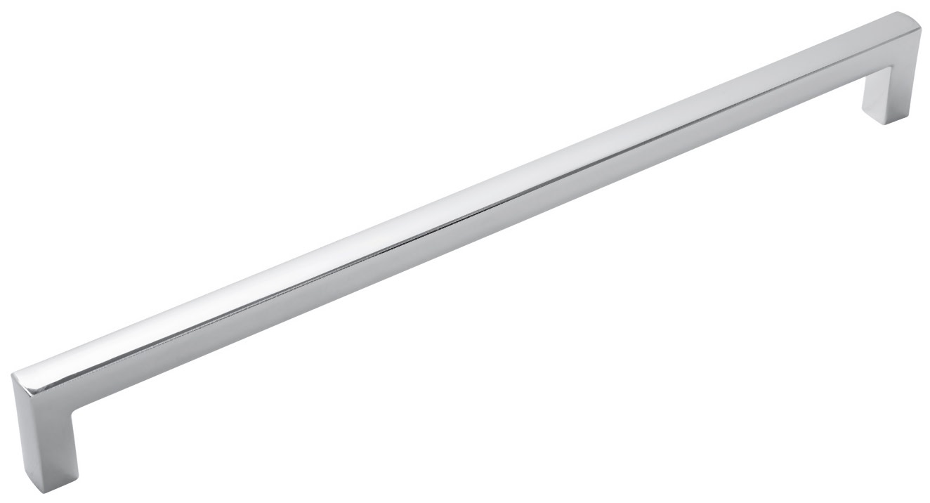 Belwith Keeler B079453 Coventry 12" Center to Center Sleek Square Cabinet Handle / Drawer Pull Chrome