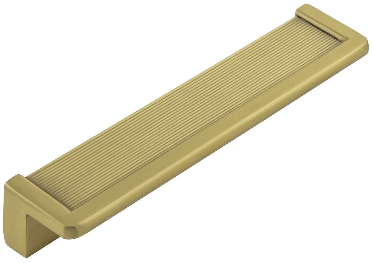 Belwith Keeler B056013 Linea 3" Center to Center Rectangular Angled Flush Mount 5-1/8" Long Cabinet Handle / Drawer Pull from the Bijou Collection