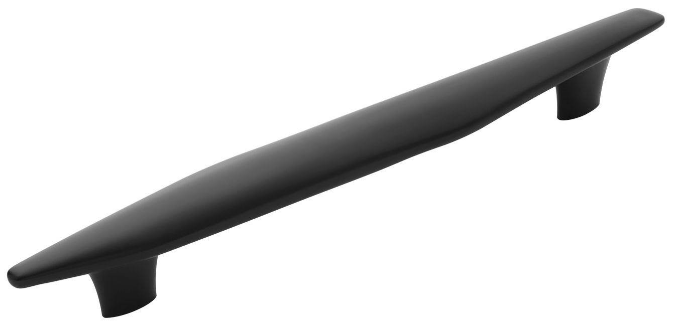 Belwith Keeler B079716 Pebble 12" Center to Center Organic Zen Appliance Handle / Appliance Pull Matte Black