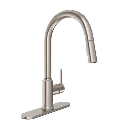 PROFLO PFXC4027 1.5 GPM Single Hole Pull Down Kitchen Faucet Brushed Nickel Faucet Kitchen