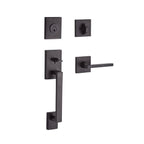 Baldwin SCLAJXSQUCSR112 Single Cylinder La Jolla Handleset Square Lever Contemporary Square Rose - Venetian Bronze