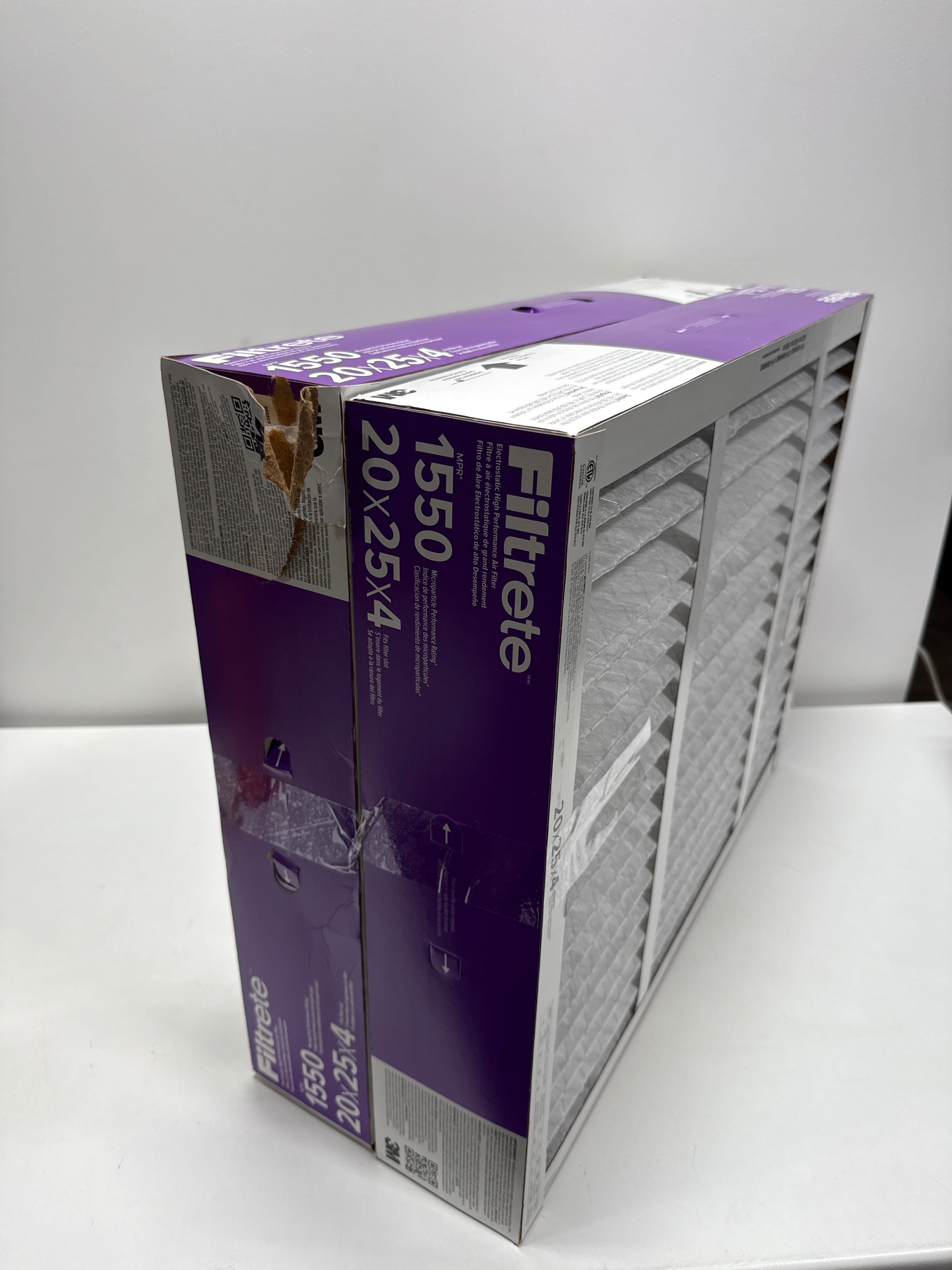 See Desc 3M Ultra Allergen Reduction Deep Pleat 4’’ Filter 2-pack 16x25x4 - *Furnace Filters