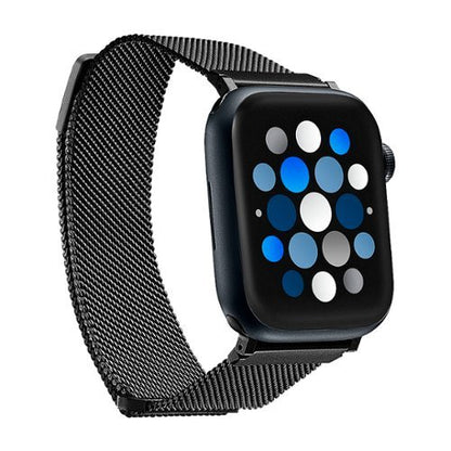 Insignia™ - Stainless Steel Mesh Band for Apple Watch 44mm, 45mm, 46mm Series 10 and Apple Watch Ultra 49mm (All Series) - Black