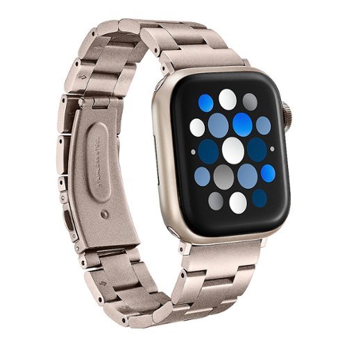 Insignia™ - Stainless Steel Link Band for Apple Watch 38mm, 40mm. 41mm (All Series), and 42mm Series 10 - Champagne