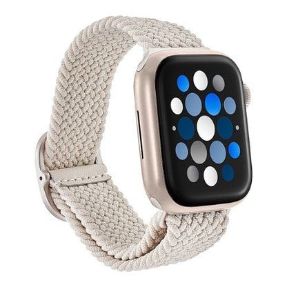 Insignia™ - Braided Nylon Band for Apple Watch 38mm, 40mm, 41mm (All Series), and 42mm Series 10 - Stone