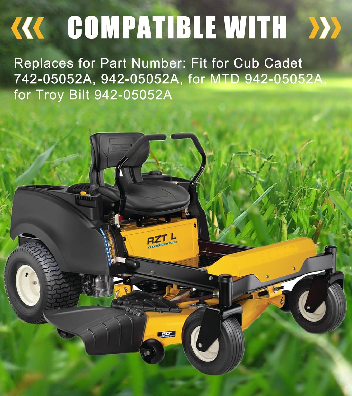 942-05052A Lawn Mower Blades Fit for MTD Cub Cadet Troy-Bilt 742-05052A RZT S50 XT1 GT50 LT50 XT2 G8200 G8300 ZS6700 Z550 T260 KH Zero Turn Mowers with 50" Deck Set of 3