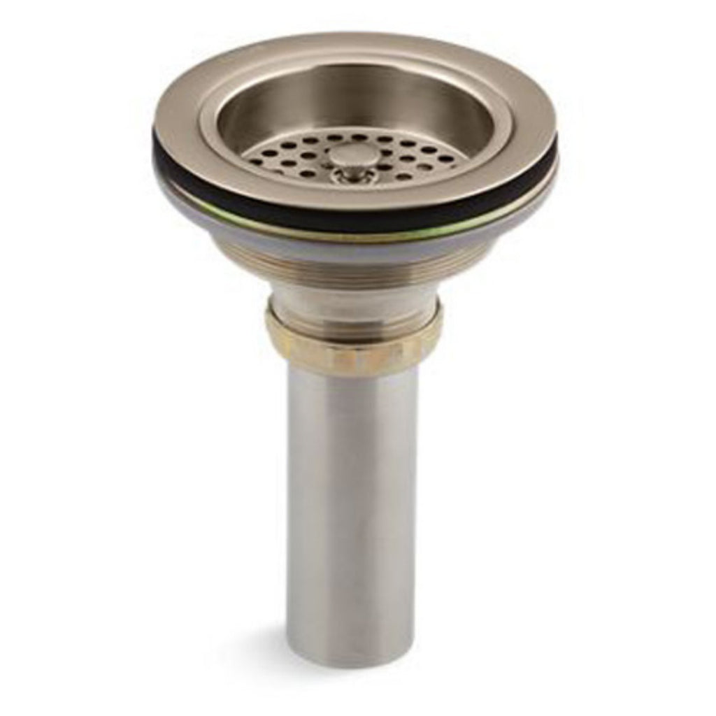 Scratch Duostrainer KOHLER K-8801-BV Duostrainer Sink Strainer, Vibrant Brushed Bronze,1.5"