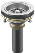 Kohler K-8801 Duostrainer Basket Strainer with Sink Drain and Tailpiece Polished Chrome Sink Accessories and Parts Kitchen Sink Accessories Basket
