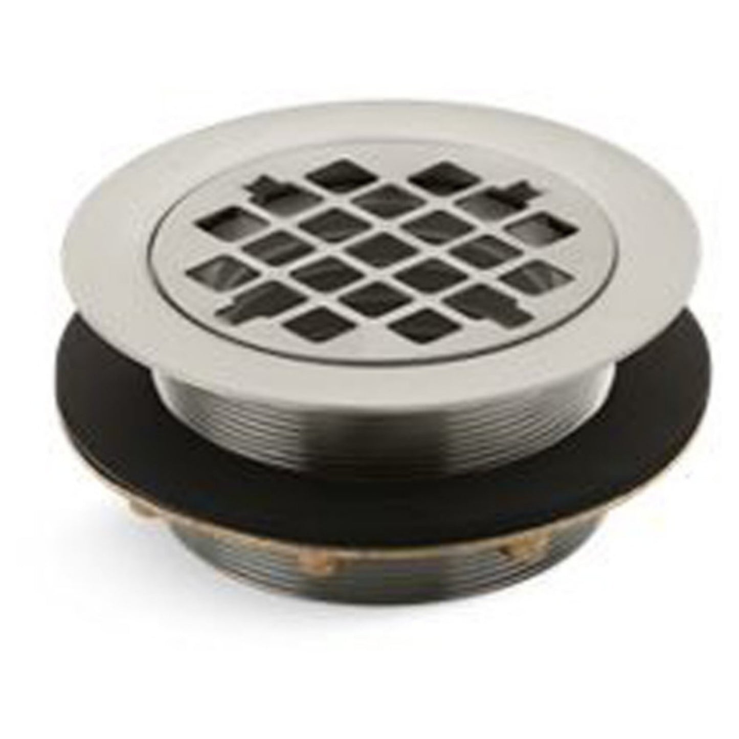 KOHLER K-9132 Round Shower Drain for Use with Plastic Pipe, Gasket Included