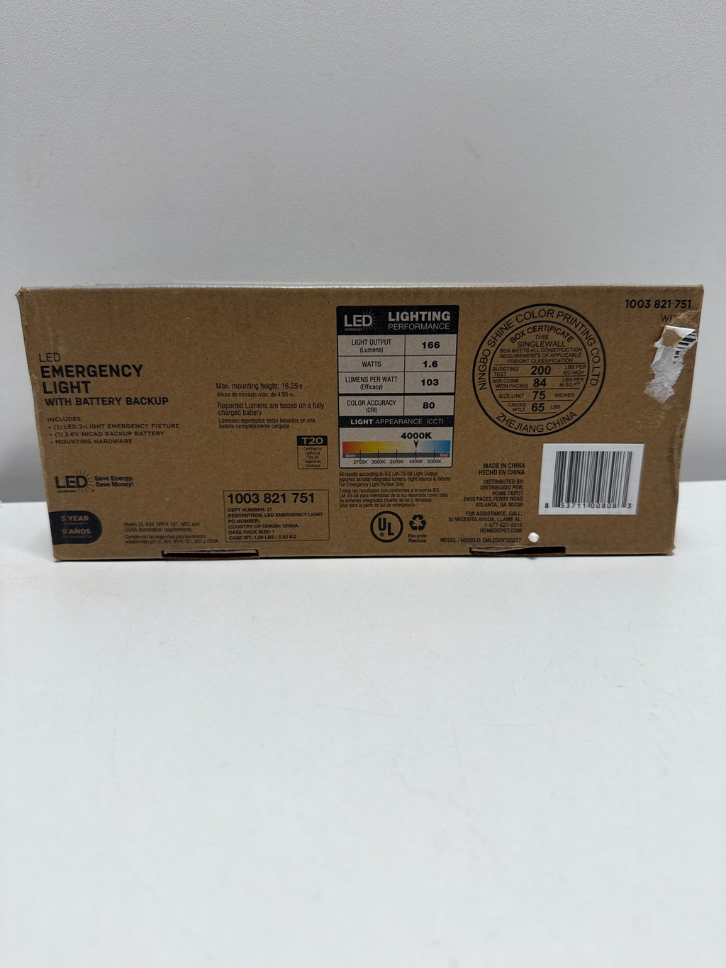 Oval 11-Watt Equivalent Integrated LED White Emergency Light with Ni-Cad 3.6-Volt Battery