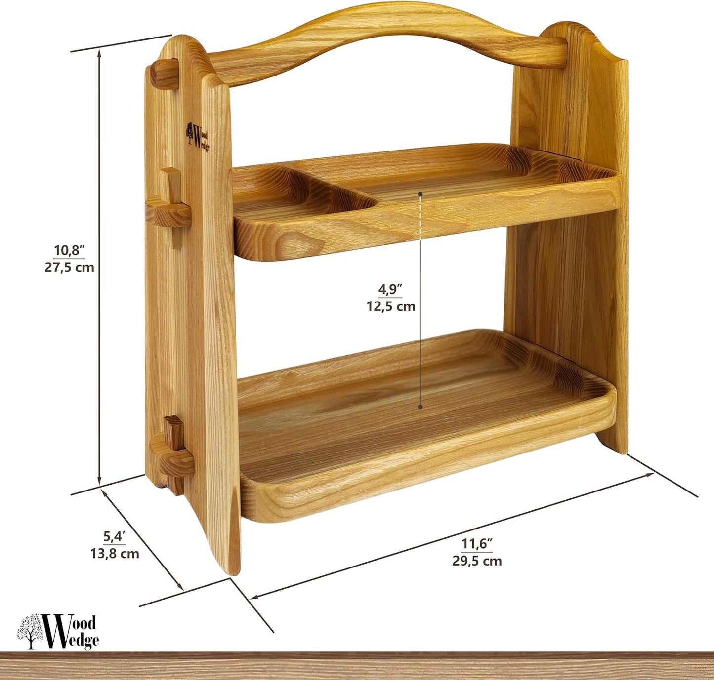 Fruit Basket for Kitchen, 2 Tier Fruit Bowl