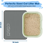 CGBD Cat Litter Mat - Double Layer Honeycomb Design Litter Trapping Mat Urine-Proof & Non-Slip Easy Clean Waterproof