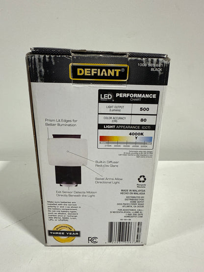 180° Black Motion Sensor Battery Powered Outdoor 1-Head Dusk to Dawn LED Security Flood Light 500 Lumens