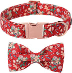 Lionet Paws Christmas Dog Collar Cute Winter Pink Dog Collar for Large Dogs Adjustable Cotton Gloves Pet Collars