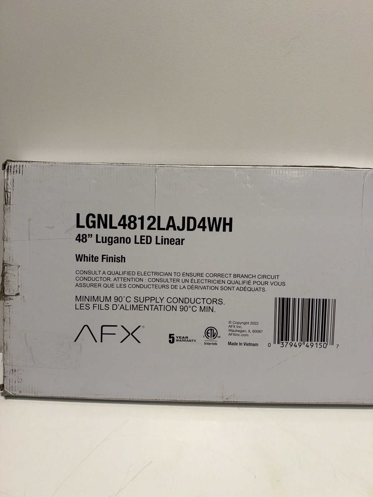 AFX Lugano 48"x12" LED Linear Flush Mount - White
