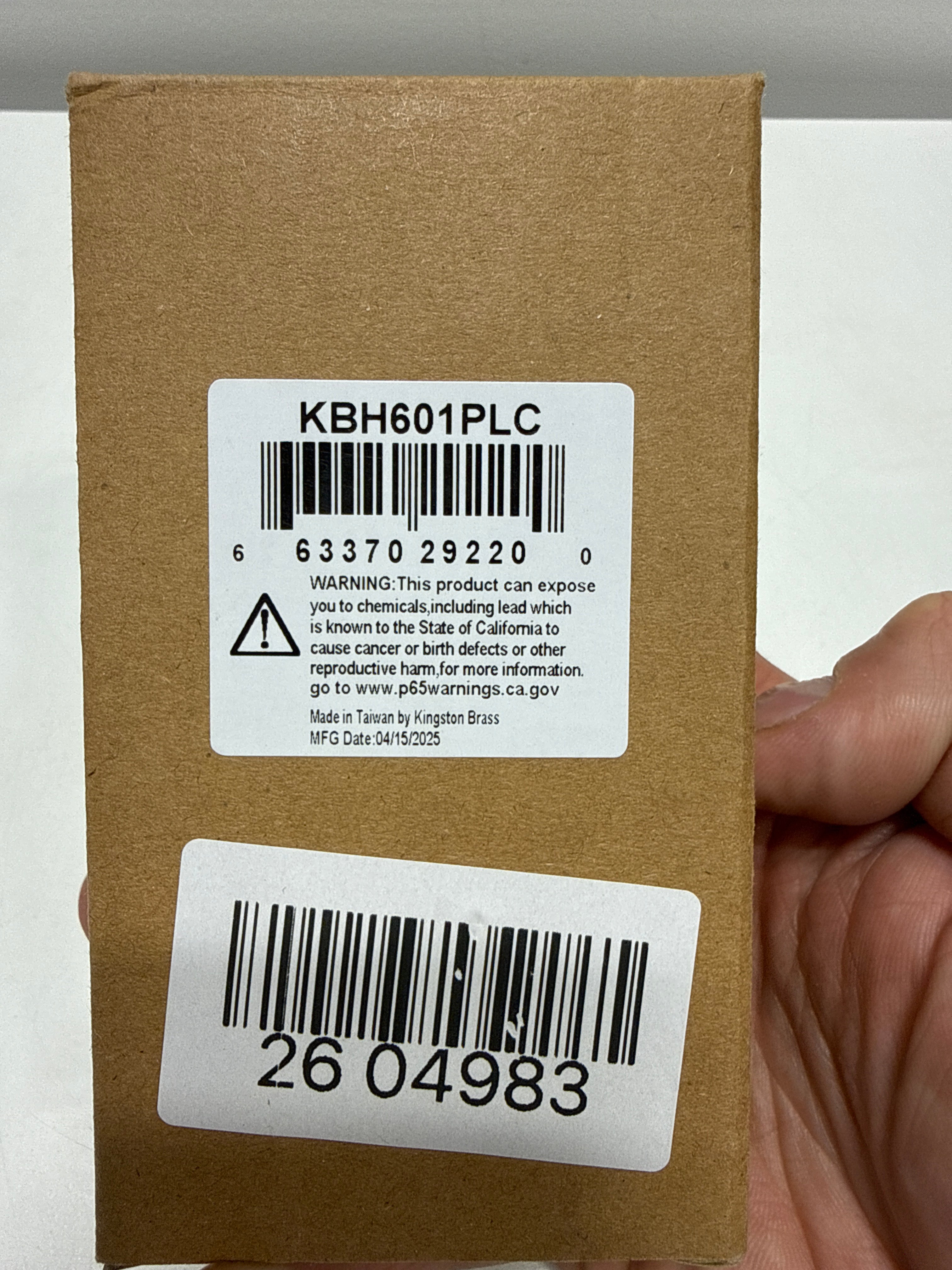 Kingston Brass KBH601PLC Cold Lever Handle for GKB2605PL Lavatory Faucet - Polished Chrome
