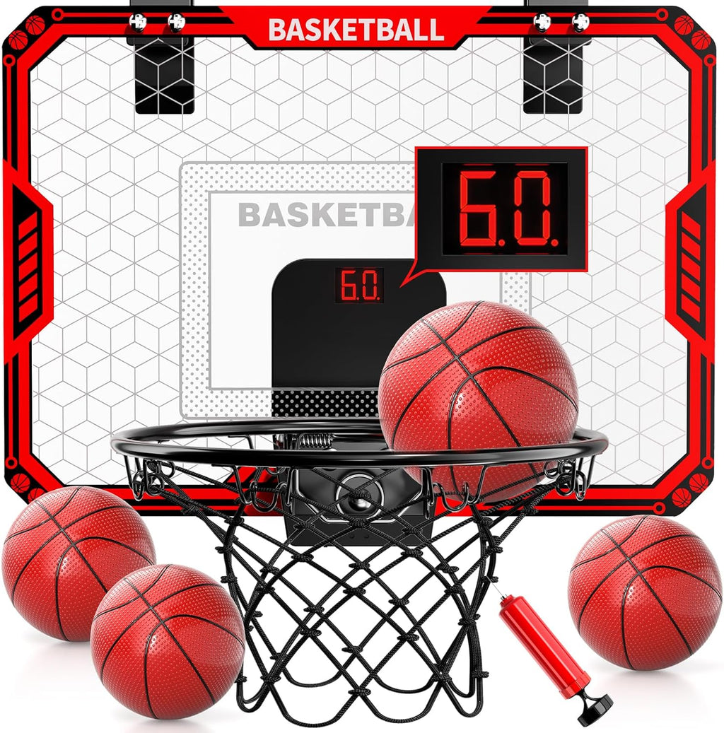 Indoor Basketball Hoop with 4 Balls & 3 Modes Scoreboard - *Kids