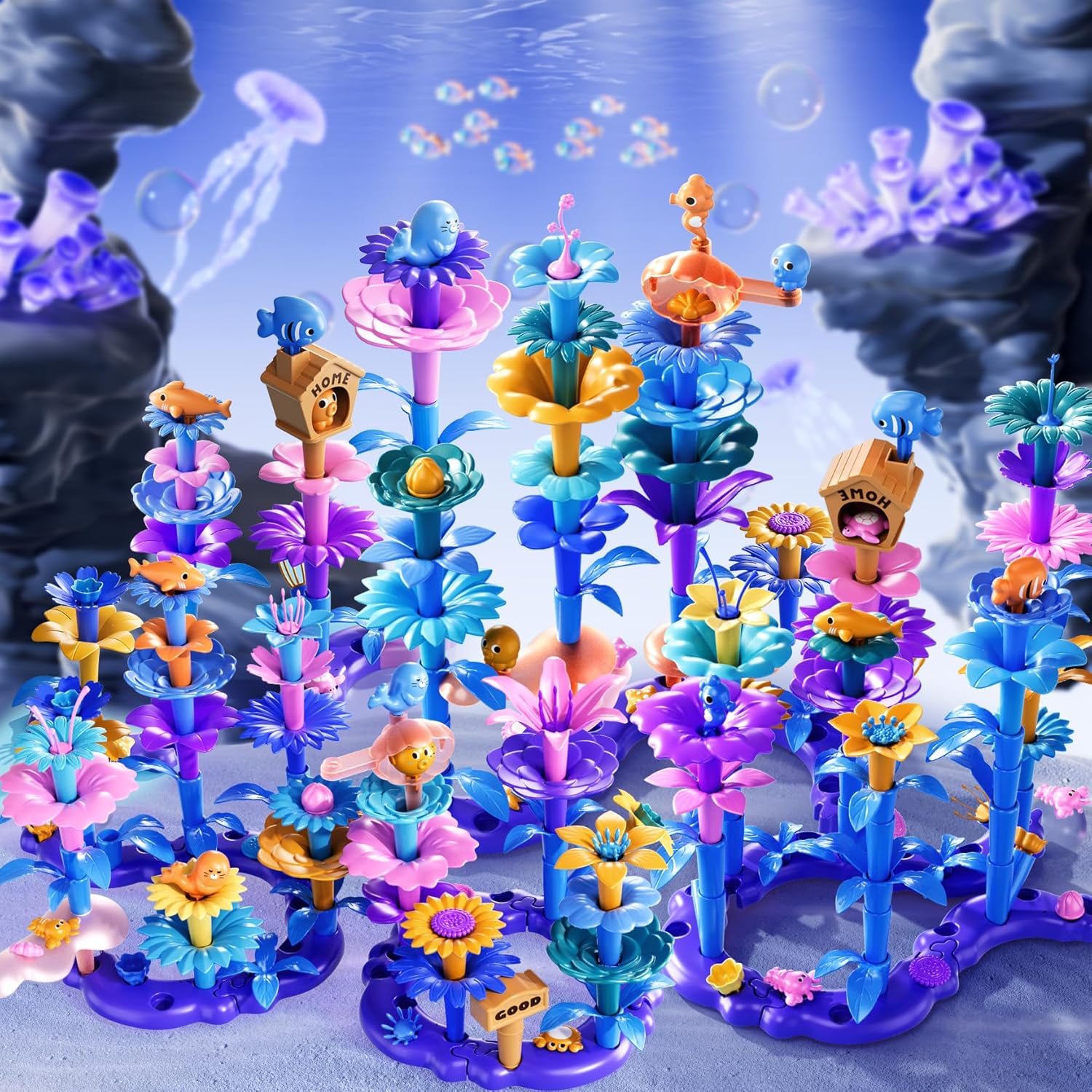 155 Pcs Flower Garden Building Toy Set - *Kids
