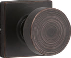 Kwikset Pismo Passage Door Knobset with Square Rose - Venetian Bronze - 720PSKSQT-11P