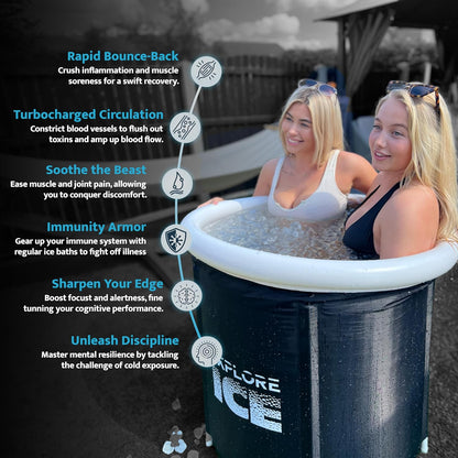 Large Portable Ice Baths For Recovery/Cold Water Therapy Tub/Outdoor/Ice bath Tub For Athletes/Folding Bathtub Adult/Plunge Pool