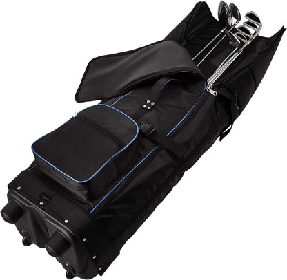 Amazon Basics Soft-Sided Foldable Golf Travel Bag - Black