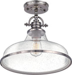 Quoizel Grant 13 1/2’’ High Brushed Nickel Ceiling Light - *Lighting & Electrical