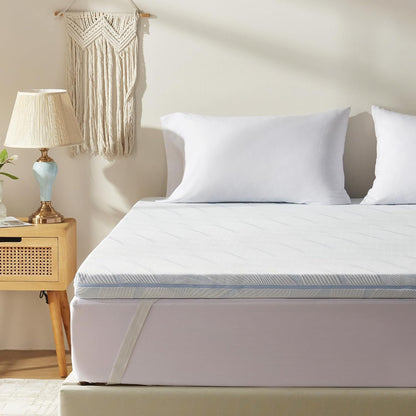 3 Inch Mattress Topper Twin, Dual Layer Gel Memory Foam Mattress Topper with Removable Cover