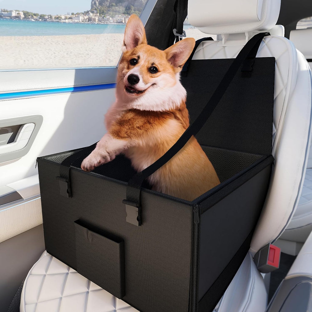 Dog Car Seat Breathable Pet Car Booster Seat for Dogs Washable Pet Car Seat Safety Leash for Puppy Small Medium Dogs