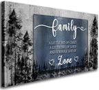 Family Quotes Canvas Wall Art,Family a Little Bit of Crazy Loud Love Wall Art for Living Room,Inspirational Motto